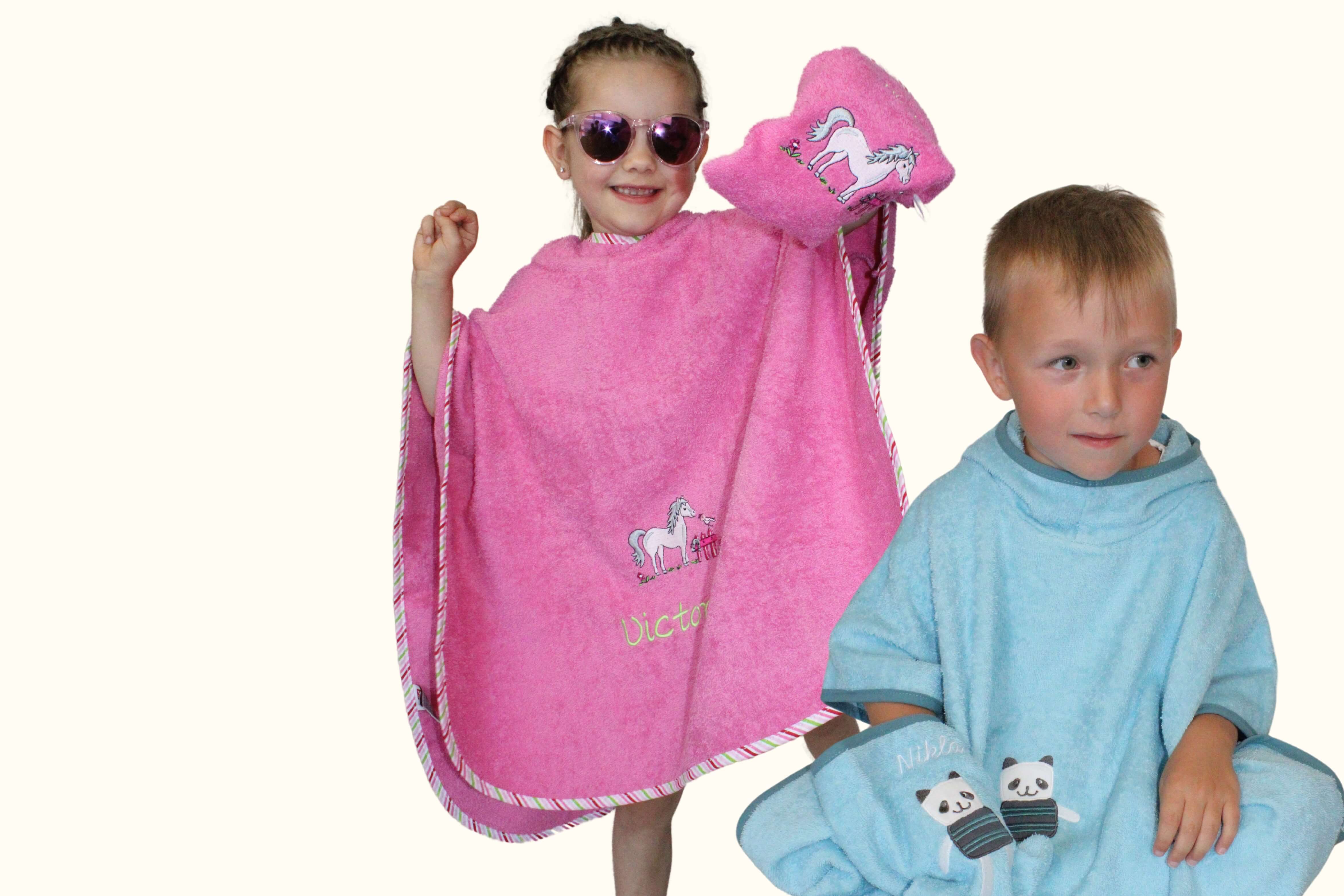 Poncho für Kinder bunt