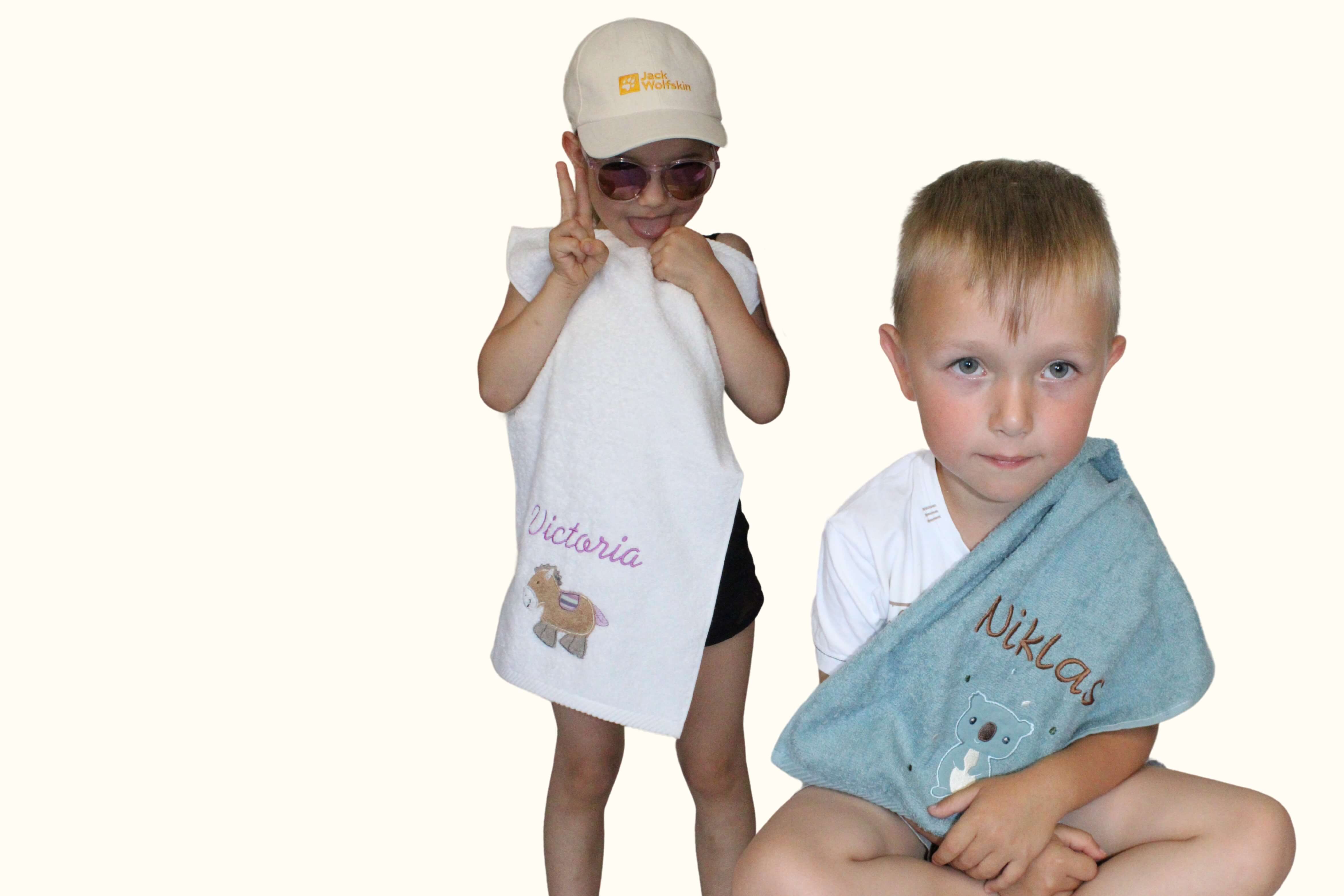 Kinder Handtuch mit Name